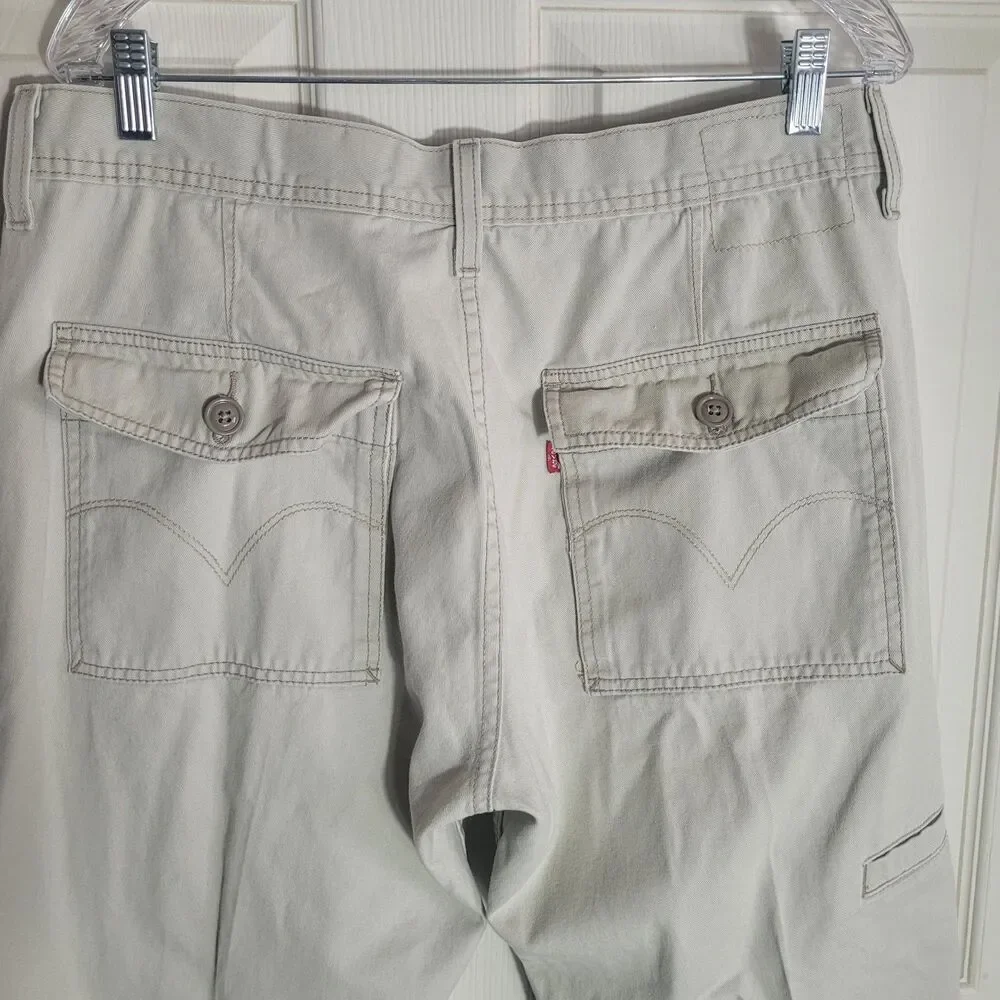 Levi's Workwear Loose Bootcut Khaki Pants Men's Size 34 X 30 Tan Casual Preppy